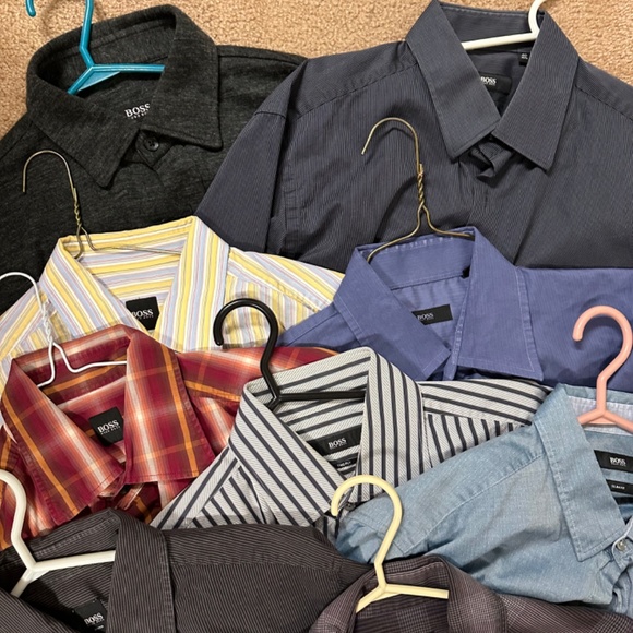 Lot of 11 Hugo Boss shirts mens medium and slim large - Picture 5 of 5